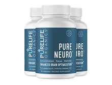 Load image into Gallery viewer, Pure Neuro brain health supplement - 3 bottle bundle by PureLife Organics for memory and cognitive support"
