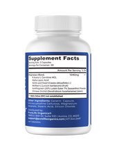 Load image into Gallery viewer, Pure Vision eye health supplement facts label - proprietary blend with lutein and zeaxanthin for vision support
